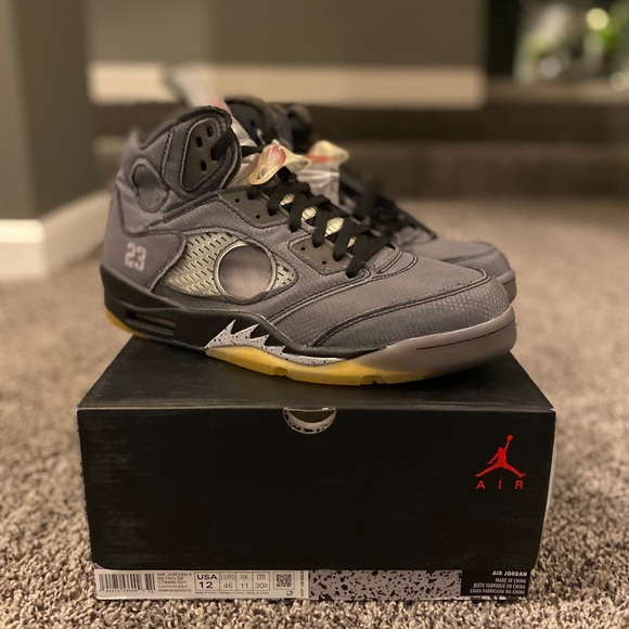 off white jordan 5 size 12